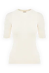 Khaite Women's white wool and polyamide top - 97% wool, 2% polyamide. Country of manufacture: Italy. Care: specialized cleaning - photo 1