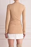 Polo with long sleeves made of viscose beige Khaite - 100% viscose. Closure: buttons. Country of manufacture: Italy. Care: specialized cleaning - photo 4