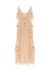 Khaite Beige silk dress - ruffles. 100% silk. Closure: buttons. Country of manufacture: Italy. Care: specialized cleaning - photo 1