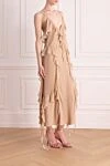 Khaite Beige silk dress - ruffles. 100% silk. Closure: buttons. Country of manufacture: Italy. Care: specialized cleaning - photo 3