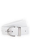 Khaite Women's white genuine leather belt - 100% genuine leather. Country of manufacture: Italy. Care: specialized cleaning - photo 1