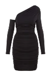 The Andamane Black polyester and elastane dress - bias collar. 94% polyester, 6% elastane. Closure: zipper. Country of manufacture: Italy. Care: specialized cleaning - photo 1