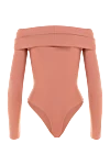 Bodysuit made of polyacrylic and elastane for women, brown The Andamane - 78% polyacrylic, 22% elastane. buttons. Country of manufacture: Italy. Care: specialized cleaning - photo 6