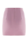 Skirt made of genuine leather purple for women The Andamane - 65% polyester, 35% genuine leather. Closure: zipper. Country of manufacture: Italy. Care: specialized cleaning - photo 6