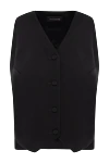 The Andamane Black polyester suit vest for women - 100% polyester. Closure: button. Country of manufacture: Italy. Care: specialized cleaning - photo 1