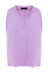 The Andamane Polyester suit vest purple for women - 100% polyester. Closure: button. Country of manufacture: Italy. Care: specialized cleaning - photo 1