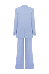 The Andamane Suit with polyester pants for women blue - 100% polyester,. Closure: buttons. two side pockets, one chest pocket. Country of manufacture: Italy. Care: specialized cleaning - photo 7