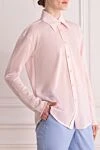 Fabiana Filippi Women's cotton and nylon shirt pink - 76% cotton, 24% nylon. Closure: buttons. Country of manufacture: Italy. Care: specialized cleaning - photo 3