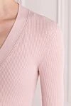 Fabiana Filippi Women's pink cotton cardigan - vertical stripe pattern. 100% cotton. Closure: buttons. Country of manufacture: Italy. Care: specialized cleaning - photo 5