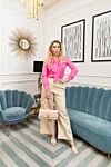 Костюм со штанами женский бежевый Fabiana Filippi - 60% лен, 26% вискоза, 14% полиэстер. пуговицы. два боковых кармана. Страна производитель: Италия. Уход: специализированная чистка - фото 8