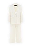 Fabiana Filippi Suit with trousers for women white - 60% linen, 26% viscose, 14% polyester. Closure: buttons. two side pockets. Country of manufacture: Italy. Care: specialized cleaning - photo 1