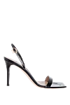 Gianvito Rossi Sandals made of genuine leather for women black - 100% genuine leather, Closure: buckle. Country of manufacture: Italy. Care: specialized cleaning - photo 1