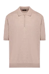 Cesare di Napoli Beige cotton polo for men - 100% cotton. Country of manufacture: Italy. Care: specialized cleaning - photo 1