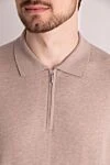 Cesare di Napoli Beige cotton polo for men - 100% cotton. Country of manufacture: Italy. Care: specialized cleaning - photo 5