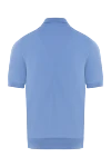 Men's blue cotton polo Cesare di Napoli - 100% cotton. Closure: zipper. Country of manufacture: Italy. Care: specialized cleaning - photo 6