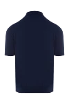 Men's blue cotton polo Cesare di Napoli - 100% cotton. Closure: zipper. Country of manufacture: Italy. Care: specialized cleaning - photo 6