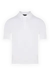 Cesare di Napoli Men's white cotton polo - 100% cotton. Closure: buttons. Country of manufacture: Italy. Care: specialized cleaning - photo 1