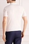 Men's white cotton polo Cesare di Napoli - 100% cotton. Closure: buttons. Country of manufacture: Italy. Care: specialized cleaning - photo 4