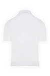 Men's white cotton polo Cesare di Napoli - 100% cotton. Closure: buttons. Country of manufacture: Italy. Care: specialized cleaning - photo 6