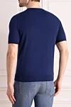 Men's blue short sleeve cotton jumper Cesare di Napoli - 100% cotton. Country of manufacture: Italy. Care: specialized cleaning - photo 4