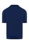 Men's blue short sleeve cotton jumper Cesare di Napoli - 100% cotton. Country of manufacture: Italy. Care: specialized cleaning - photo 6