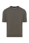 Cesare di Napoli Short sleeve cotton jumper for men green (markdown) - 100% cotton. Country of manufacture: Italy. Care: specialized cleaning - photo 1