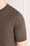 Cesare di Napoli Short sleeve cotton jumper for men green (markdown) - 100% cotton. Country of manufacture: Italy. Care: specialized cleaning - photo 5