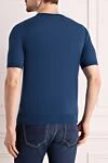 Men's blue short sleeve cotton jumper Cesare di Napoli - 100% cotton. Country of manufacture: Italy. Care: specialized cleaning - photo 4