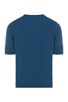 Men's blue short sleeve cotton jumper Cesare di Napoli - 100% cotton. Country of manufacture: Italy. Care: specialized cleaning - photo 6