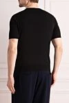 Short sleeve cotton jumper for men, black Cesare di Napoli - 100% cotton. Country of manufacture: Italy. Care: specialized cleaning - photo 4