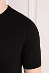 Cesare di Napoli Short sleeve cotton jumper for men, black - 100% cotton. Country of manufacture: Italy. Care: specialized cleaning - photo 5