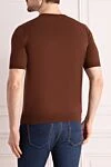 Short sleeve cotton jumper for men, brown Cesare di Napoli - 100% cotton. Country of manufacture: Italy. Care: specialized cleaning - photo 4