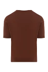 Short sleeve cotton jumper for men, brown Cesare di Napoli - 100% cotton. Country of manufacture: Italy. Care: specialized cleaning - photo 6