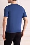 Men's blue short sleeve cotton jumper Cesare di Napoli - 100% cotton. Country of manufacture: Italy. Care: specialized cleaning - photo 4