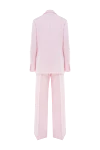 Valentino Suit with woolen trousers and silk for women pink - 65% wool, 35% silk. Closure: buttons. two front pockets, one chest pocket. Country of manufacture: Italy. Care: specialized cleaning - photo 7