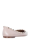 Shoes made of genuine leather for women beige Valentino - golden fittings. 100% genuine leather. Country of manufacture: Italy. Care: specialized cleaning - photo 4