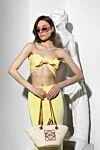 Сумка повседневная из соломки женская бежевая Loewe - Anagram. пальмовый лист, телячья кожа. Размер: 46 X 24.5 X 16 cm. Страна производитель: Испания. Уход: специализированная чистка - фото 6
