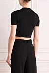 Women's black cotton and elastane top Loewe - logo. 98% cotton, 2% elastane. Country of manufacture: Italy. Care: specialized cleaning - photo 4