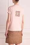 Футболка из хлопка женская розовая Givenchy - логотип бренда. Cостав: 100% хлопок. Страна производитель: Франция. Уход: специализированная чистка - фото 4
