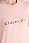Givenchy Футболка из хлопка женская розовая - логотип бренда. Cостав: 100% хлопок. Страна производитель: Франция. Уход: специализированная чистка - фото 5
