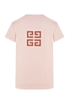 Givenchy Футболка из хлопка женская розовая - логотип бренда. Cостав: 100% хлопок. Страна производитель: Франция. Уход: специализированная чистка - фото 7