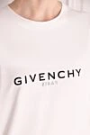 Givenchy Футболка жіноча біла - логотип бренду. 100% бавовна. Країна виробник: Італія. Догляд: спеціалізоване чищення - фото 5