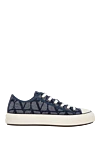 Valentino Sneakers made of cotton and polyester for women blue - brand logo. 87% cotton, 13% polyester. Closure: laces. rubber. Country of manufacture: Italy. Care: specialized cleaning - photo 1