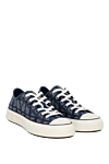 Valentino Sneakers made of cotton and polyester for women blue - brand logo. 87% cotton, 13% polyester. Closure: laces. rubber. Country of manufacture: Italy. Care: specialized cleaning - photo 3