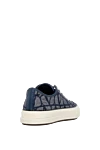 Sneakers made of cotton and polyester for women blue Valentino - brand logo. 87% cotton, 13% polyester. Closure: laces. rubber. Country of manufacture: Italy. Care: specialized cleaning - photo 4