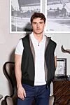 Seraphin Men's nylon and cashmere vest blue - nylon, cashmere. Closure: zipper. two front pockets. Country of manufacture: Italy. Care: specialized cleaning - photo 7