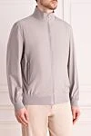 Seraphin Gray nylon jacket for men - 