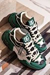 Dolce & Gabbana Sneakers made of leather and nylon for men green - label with logo. 100% calfskin, nylon, suede. rubber. Closure: laces. Country of manufacture: Italy. Care: specialized cleaning - photo 7