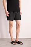 Dolce & Gabbana Men's black polyester beach shorts - brand logo. 100% polyester. zipper, drawstring. two front pockets, one back pocket. Country of manufacture: Italy. Care: specialized cleaning - photo 3