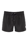 Dolce & Gabbana Black polyester beach shorts for men - brand logo. 100% polyester. zipper, drawstring. two front pockets, one back pocket. Country of manufacture: Italy. Care: specialized cleaning - photo 1